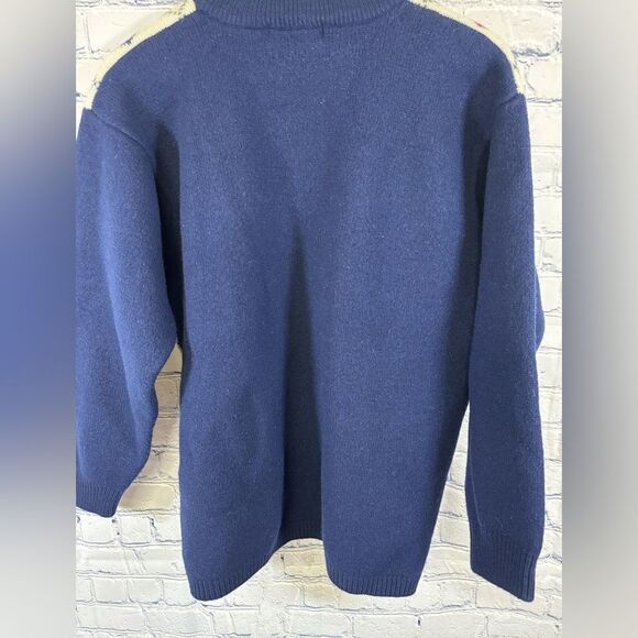 Elisabeth Liz Claiborne Navy Red Preppy Classic Argyle Lambswool Sweater 2X - Picture 4 of 9